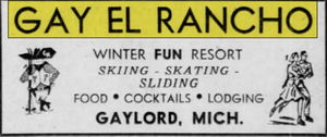Sojourn Lakeside Resort (Gay El Rancho Ranch, El Rancho Stevens Ranch) - Mar 1962 Ad